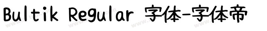 Bultik Regular 字体字体转换